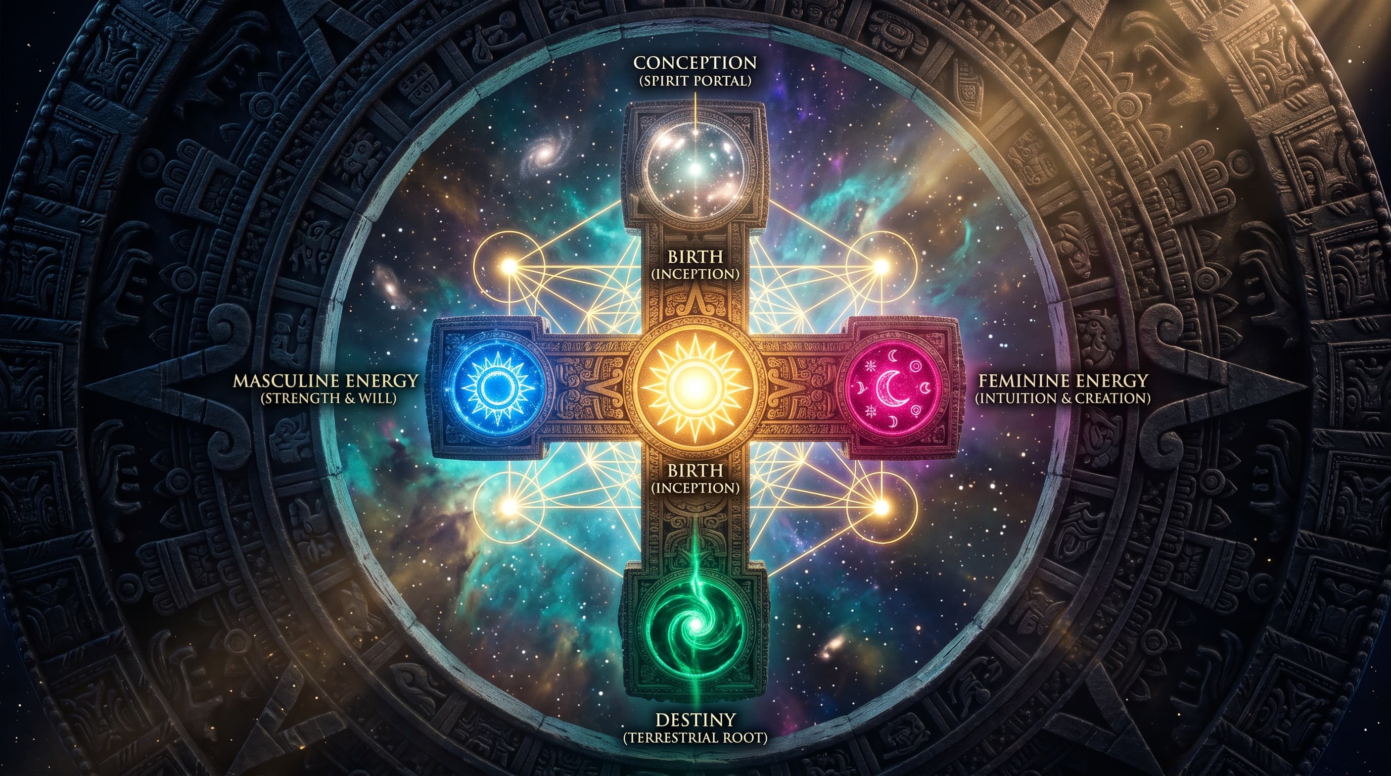 Sacred Mayan Cross Cosmic Matrix