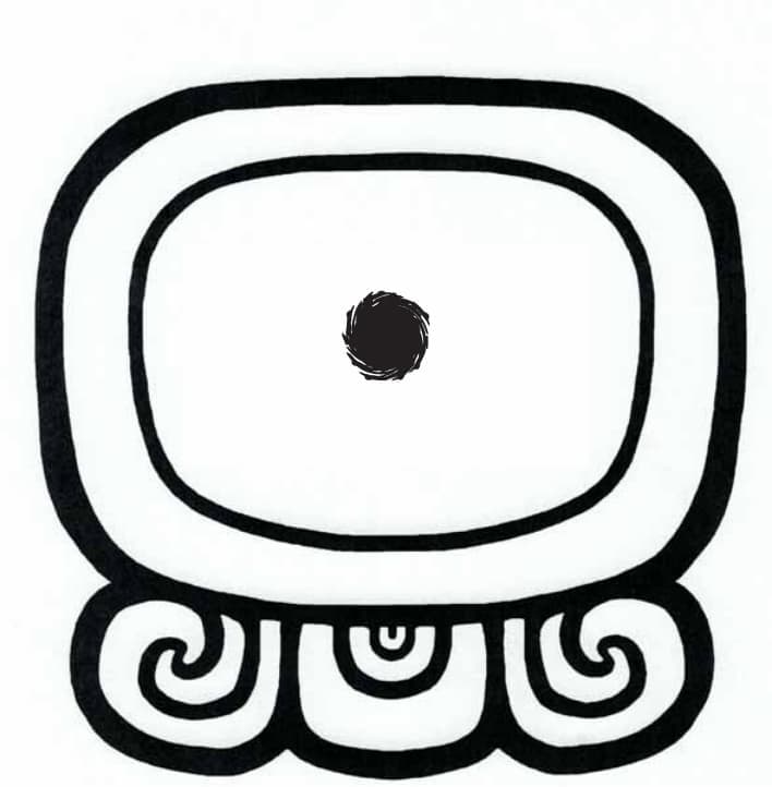 Sacred Mayan Number 1 Glyph