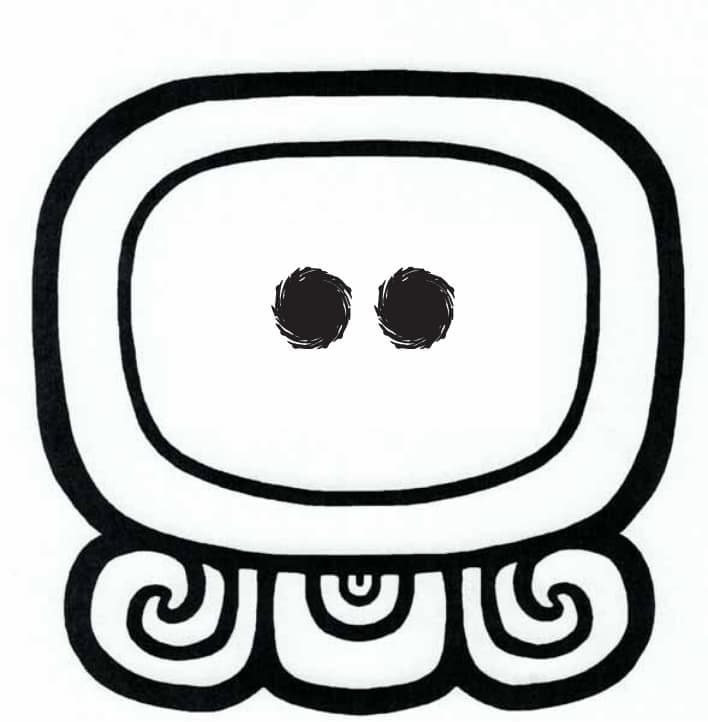 Sacred Mayan Number 2 Glyph