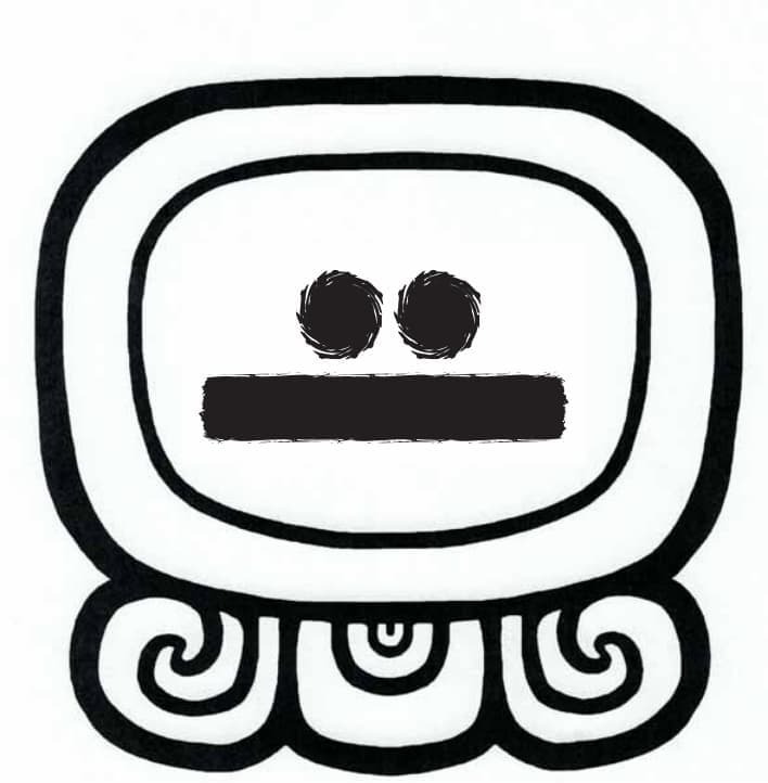 Sacred Mayan Number 7 Glyph