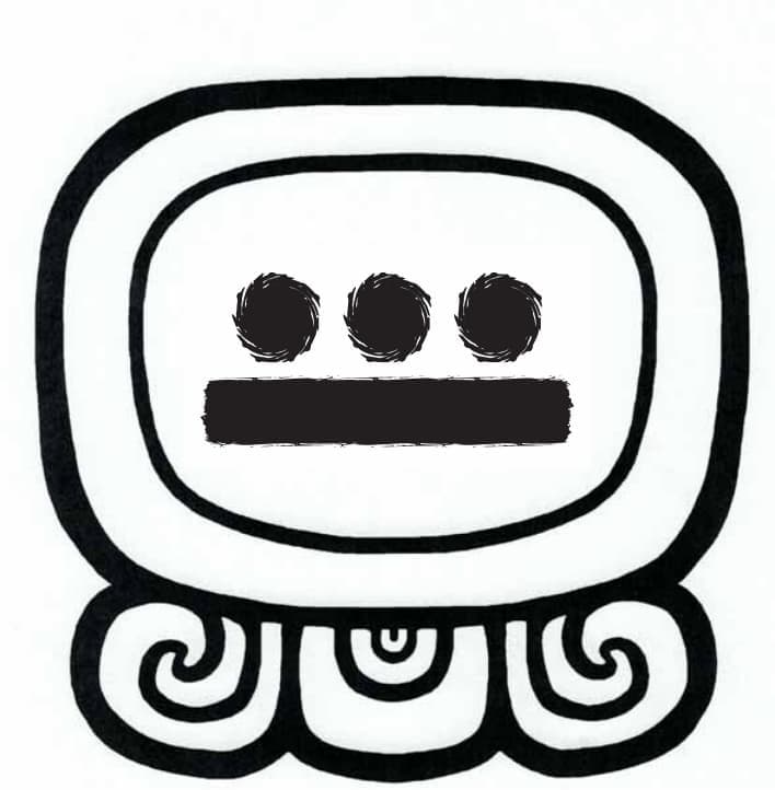 Sacred Mayan Number 8 Glyph