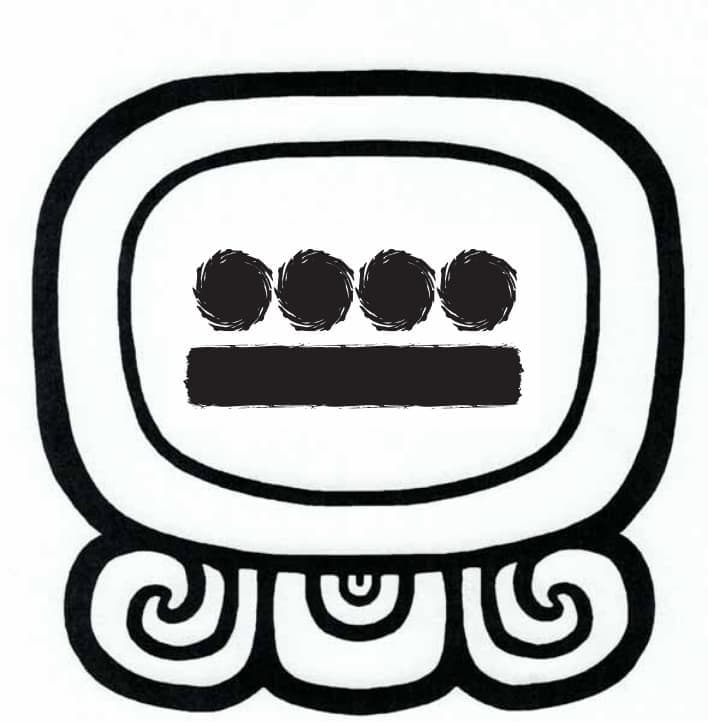 Sacred Mayan Number 9 Glyph