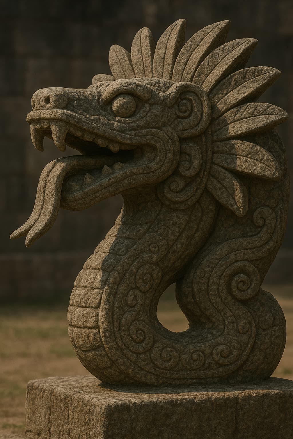 The feathered serpent is represented to remind everybody of one of the great powers in Mayan sacred astrology